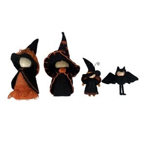 Wood Peg Dolls Family OOAK WITCHES HALLOWEEN
